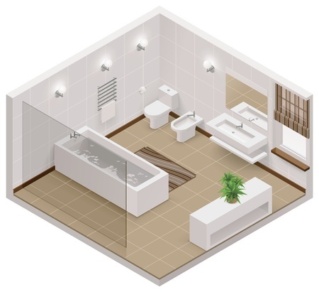 22644488_s Vector isometric bathroom icon